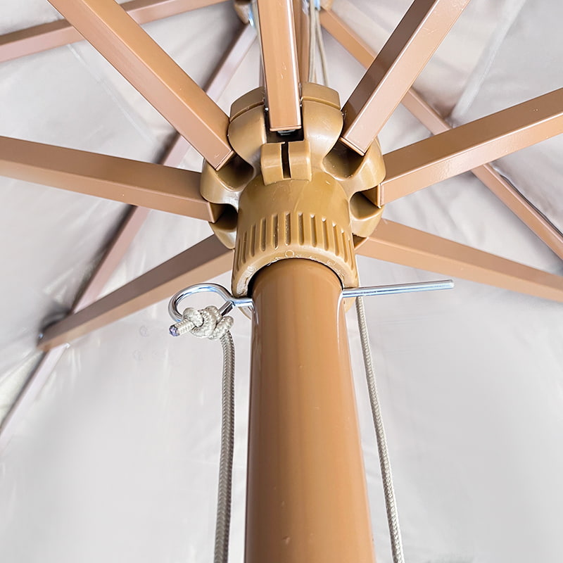 3 Meter langer Sonnenschirm aus Stroh