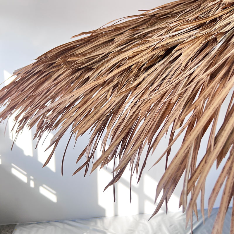 3 Meter langer Sonnenschirm aus Stroh