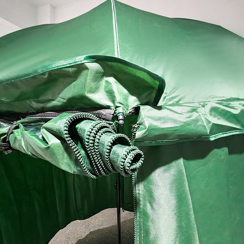 2,2 m langer, militärgrüner Schirm mit Baldachin