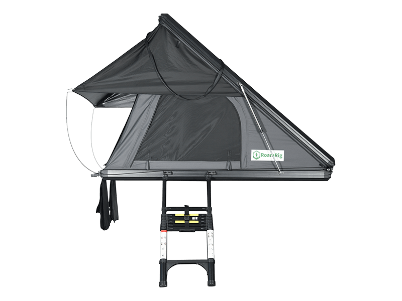 Campingzelt auf dem Dach mit Leiter Campingzelt auf dem Dach mit Leiter