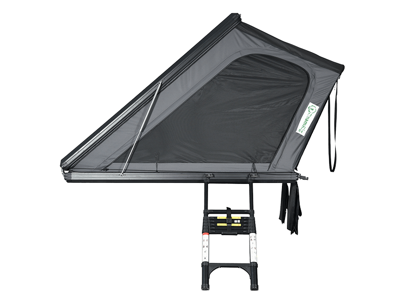 Campingzelt auf dem Dach mit Leiter Campingzelt auf dem Dach mit Leiter
