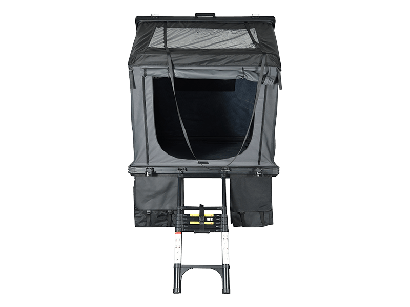 Campingzelt auf dem Dach mit Leiter Campingzelt auf dem Dach mit Leiter