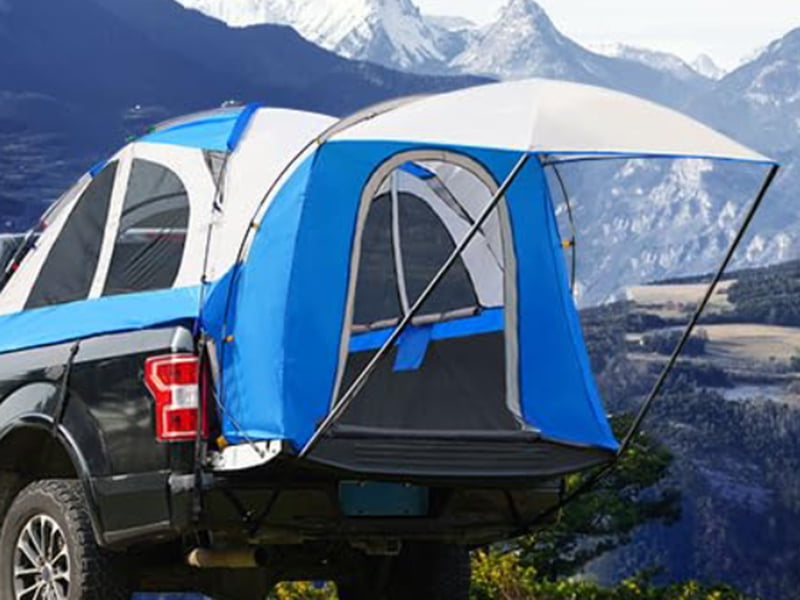 Angel- und Campingzelt für die Ladefläche eines Pickups Angel- und Campingzelt für die Ladefläche eines Pickups