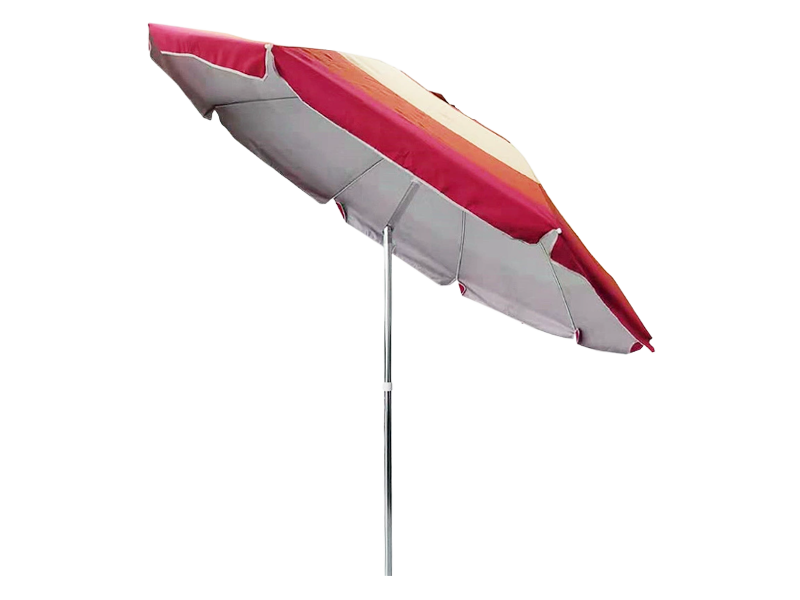 220 cm großer silberfarbener Outdoor-Regenschirm aus Polyester