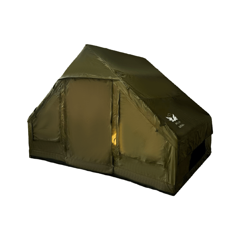 Kleines aufblasbares Campingzelt in Militärgrün Kleines aufblasbares Campingzelt in Militärgrün