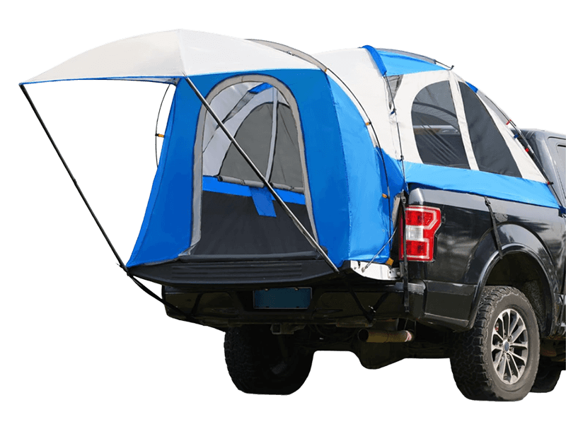 Angel- und Campingzelt für die Ladefläche eines Pickups Angel- und Campingzelt für die Ladefläche eines Pickups
