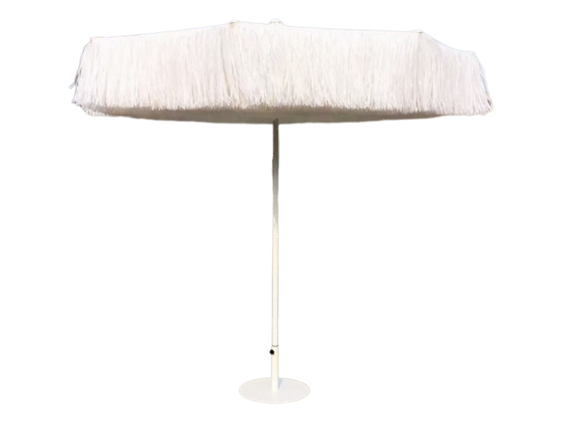 Großer Outdoor-Regenschirm aus Strohimitat