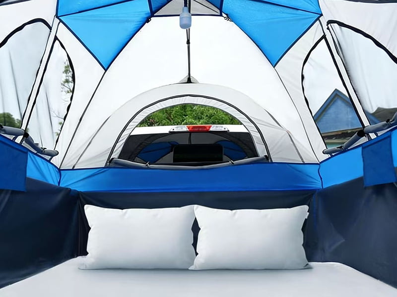 Angel- und Campingzelt für die Ladefläche eines Pickups Angel- und Campingzelt für die Ladefläche eines Pickups