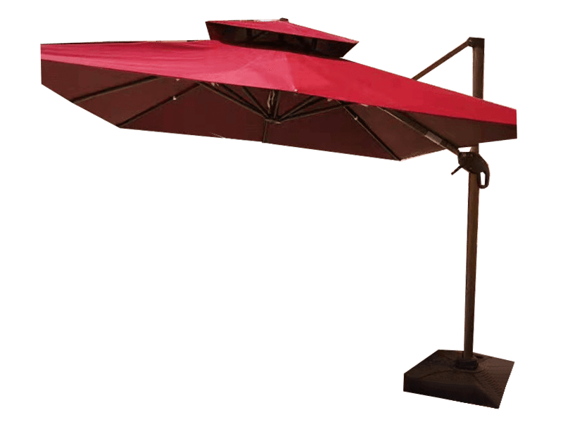 Luxuriöser Outdoor-Regenschirm aus Aluminiumlegierung mit doppelter Oberseite