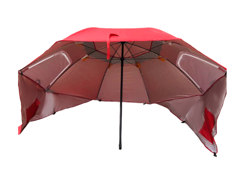Tragbarer 2,4 m Oxford-Silberband-Regenschirm für den Außenbereich