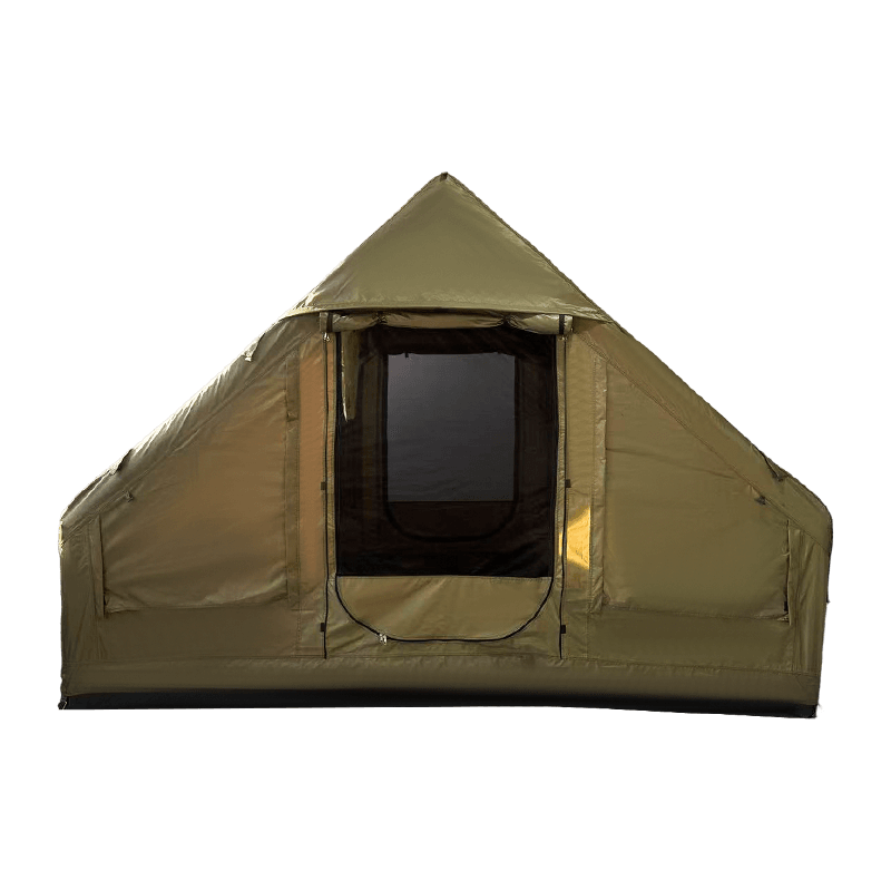 Kleines aufblasbares Campingzelt in Militärgrün Kleines aufblasbares Campingzelt in Militärgrün